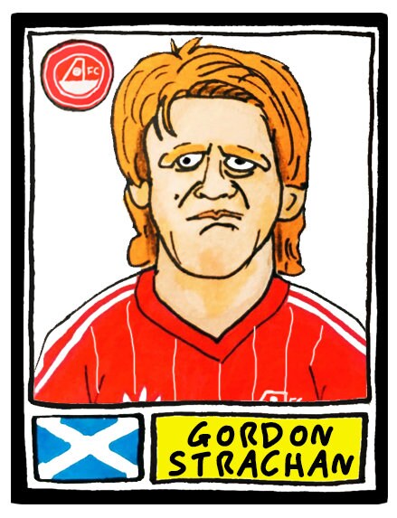 Aberdeen - No Score Draws Pittodrie Edition - A3 print of 36 hand-drawn Panini-style Aberdeen FC football legends - Cheapskate football art