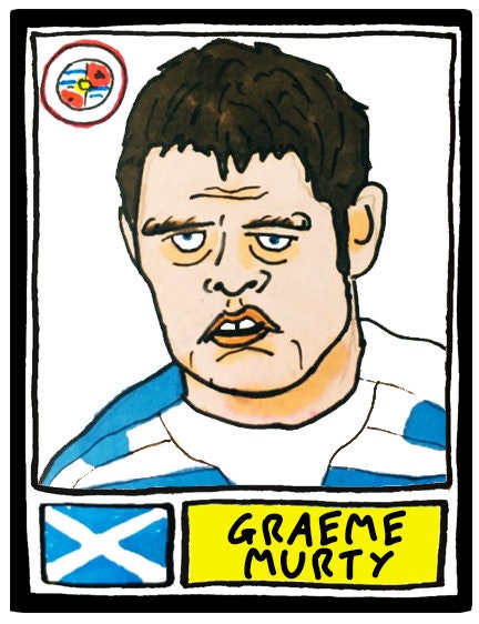 Reading - No Score Draws Royals Edition - A3 print of 36 hand-drawn Panini-style Reading football sticker legends - Cheapskate football art