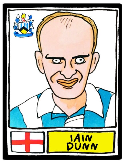 Huddersfield Town - No Score Draws Terriers Edition - A3 print of 36 hand-drawn Panini-style HTAFC sticker legends - Cheapskate football art