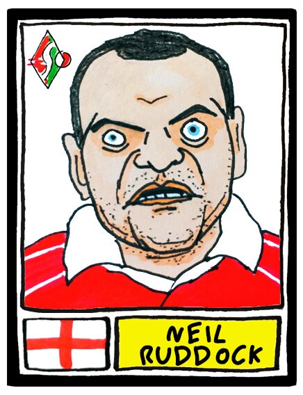 Swindon Town - No Score Draws County Ground Edition - A3 print of 36 hand-drawn Panini-style STFC football legends - Cheapskate football art