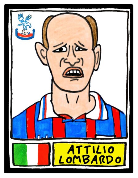 Crystal Palace - No Score Draws Eagles Edition - A3 print of 36 hand-drawn Panini-style football sticker legends - Cheapskate football art