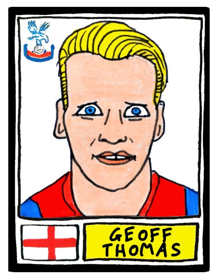 Crystal Palace - No Score Draws Eagles Edition - A3 print of 36 hand-drawn Panini-style football sticker legends - Cheapskate football art