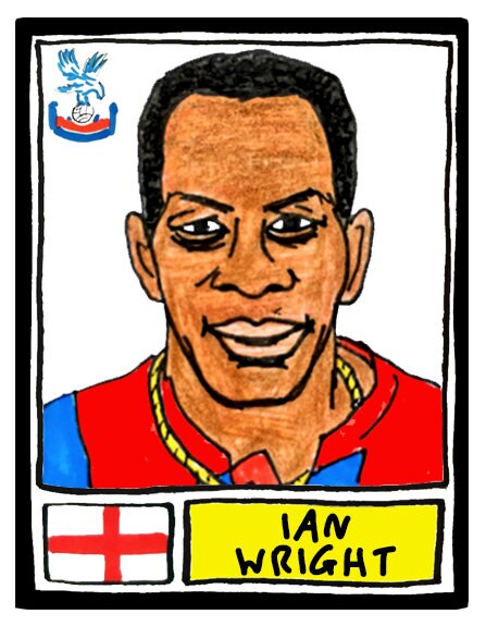 Crystal Palace - No Score Draws Eagles Edition - A3 print of 36 hand-drawn Panini-style football sticker legends - Cheapskate football art
