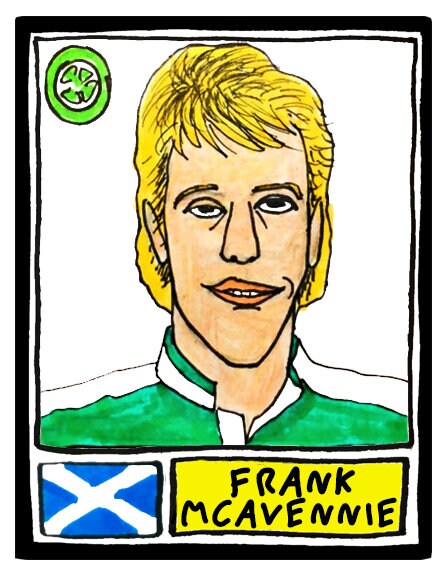 Celtic Volume 1 - No Score Draws Bhoys Edition - A3 print of 36 hand-drawn Panini-style football legends - Cheapskate football art