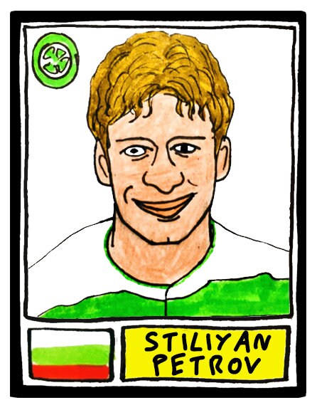 Celtic Volume 1 - No Score Draws Bhoys Edition - A3 print of 36 hand-drawn Panini-style football legends - Cheapskate football art