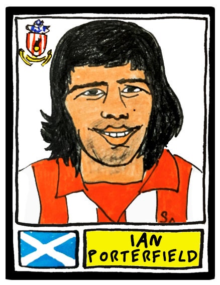 Sunderland - No Score Draws Black Cats Edition - A3 print of 36 hand-drawn Panini-style football sticker legends - Cheapskate football art