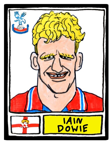 Crystal Palace - No Score Draws Eagles Edition - A3 print of 36 hand-drawn Panini-style football sticker legends - Cheapskate football art