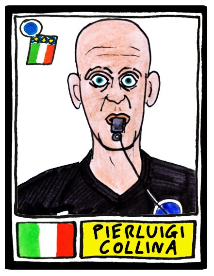 Football Italia - No Score Draws Serie A Edition - A3 print of 36 hand-drawn Panini-style Serie A sticker legends - Cheapskate football art