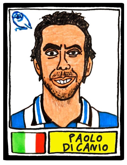 Sheffield Wednesday - No Score Draws Owls Edition - A3 print of 36 hand-drawn Panini-style football sticker icons - Cheapskate football art