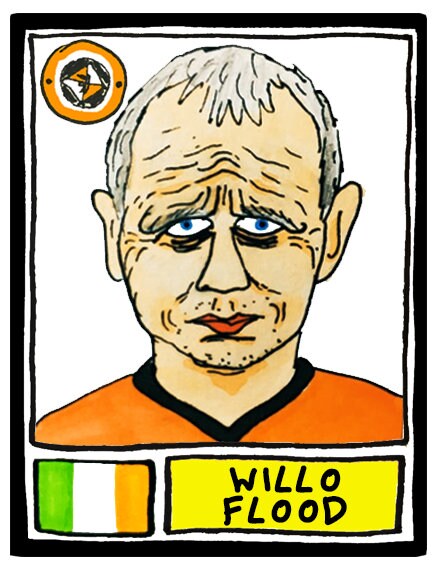 Dundee United - No Score Draws Terrors Edition - A3 print of 36 hand-drawn Panini-style football sticker legends - Cheapskate football art