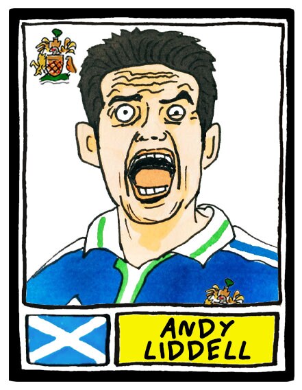 Wigan Athletic - No Score Draws Latics Edition - A3 print of 36 hand-drawn Panini-style WAFC footy sticker legends - Cheapskate football art