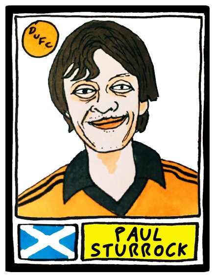 Dundee United - No Score Draws Terrors Edition - A3 print of 36 hand-drawn Panini-style football sticker legends - Cheapskate football art