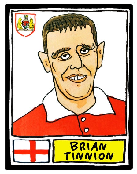 Bristol City - No Score Draws Robins Edition - A3 print of 36 hand-drawn Panini-sticker-style BCFC icons - Cheapskate football art