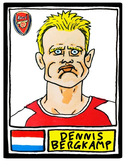 Arsenal Volume 2 - No Score Draws Invincibles Edition - A3 print of 23 hand-drawn Panini-style 03-04 AFC legends - Cheapskate football art