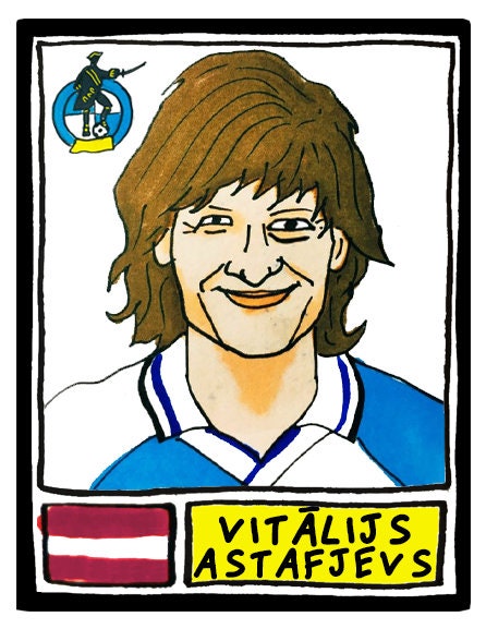 Bristol Rovers - No Score Draws Gas Edition - A3 print of 36 hand-drawn Panini-sticker-style BRFC icons - Cheapskate football art