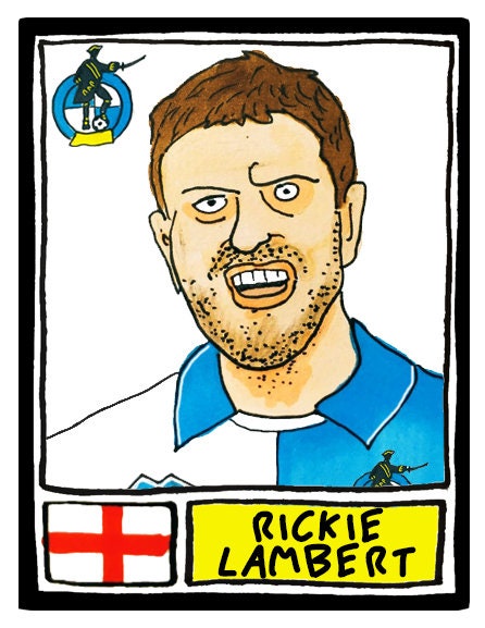 Bristol Rovers - No Score Draws Gas Edition - A3 print of 36 hand-drawn Panini-sticker-style BRFC icons - Cheapskate football art