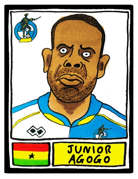 Bristol Rovers - No Score Draws Gas Edition - A3 print of 36 hand-drawn Panini-sticker-style BRFC icons - Cheapskate football art
