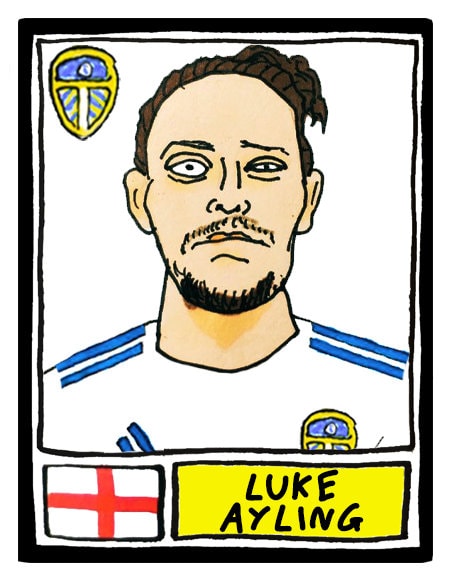 Leeds Utd Volume 2 - No Score Draws Bielsa Edition - A3 print of 24 hand-drawn Panini-style wonky Bielsa-era Leeds United LUFC icons