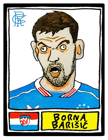 Rangers Volume 2 - No Score Draws Fifty-Five Edition - A3 print of 24 Rangers 20-21 SPL Champions Panini-style doodles - Wonky fitba art
