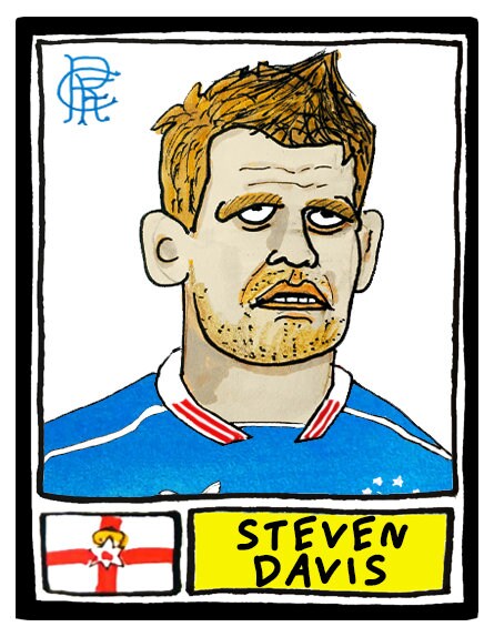Rangers Volume 2 - No Score Draws Fifty-Five Edition - A3 print of 24 Rangers 20-21 SPL Champions Panini-style doodles - Wonky fitba art
