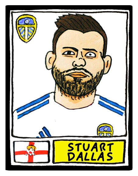 Leeds Utd Volume 2 - No Score Draws Bielsa Edition - A3 print of 24 hand-drawn Panini-style wonky Bielsa-era Leeds United LUFC icons