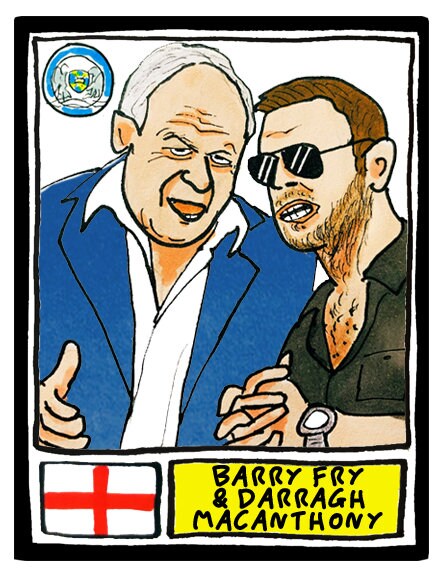 Peterborough Utd Volume 2 - No Score Draws Posh Edition - A3 print of 36 wonky hand-doodled Panini-style pics of various Posh icons