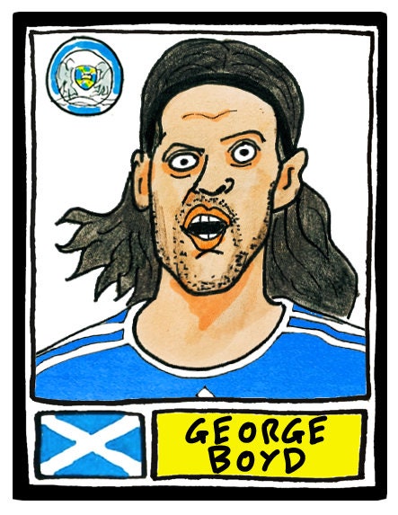 Peterborough Utd Volume 2 - No Score Draws Posh Edition - A3 print of 36 wonky hand-doodled Panini-style pics of various Posh icons