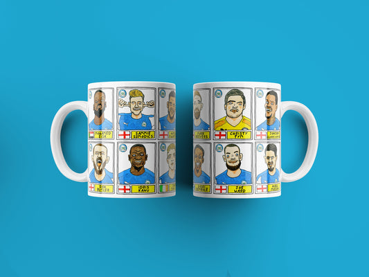 Peterborough Utd Vol 1 Mug Set - Set of TWO 11oz Ceramic Mugs with Wonky Panini-style No Score Draws Doodles of PUFC 20-21 promotion-winners