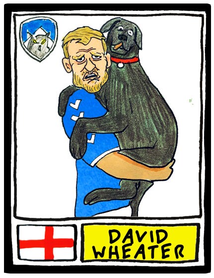 Oldham Athletic - No Score Draws Boundary Park Edition - A3 print of 36 hand-drawn Panini-type OAFC FC football legends - Wonky football art