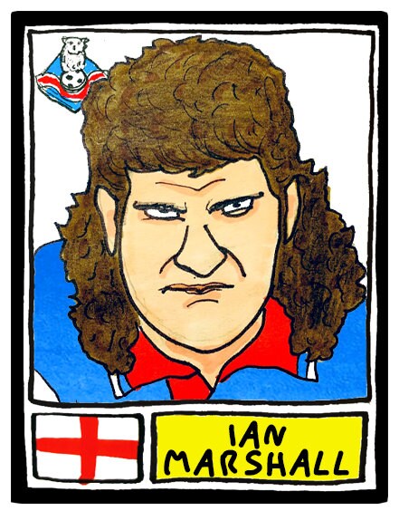 Oldham Athletic - No Score Draws Boundary Park Edition - A3 print of 36 hand-drawn Panini-type OAFC FC football legends - Wonky football art