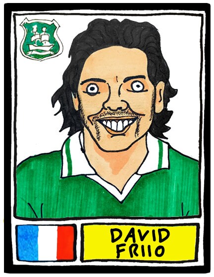 Plymouth Argyle - No Score Draws Pilgrims Edition - A3 print of 36 hand-drawn Panini-style PAFC icons - Wonky cheapskate football art