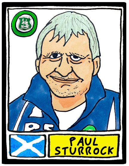 Plymouth Argyle - No Score Draws Pilgrims Edition - A3 print of 36 hand-drawn Panini-style PAFC icons - Wonky cheapskate football art