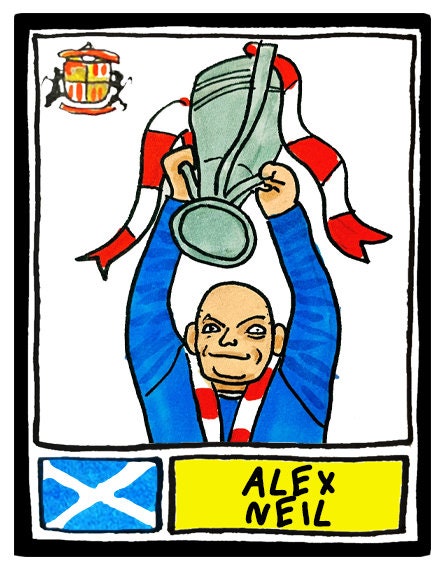 Sunderland Volume 2 - No Score Draws Stadium Of Light Edition - A3 print of 24 hand-drawn Panini-style doodles of SAFCs 2022 playoff-winners
