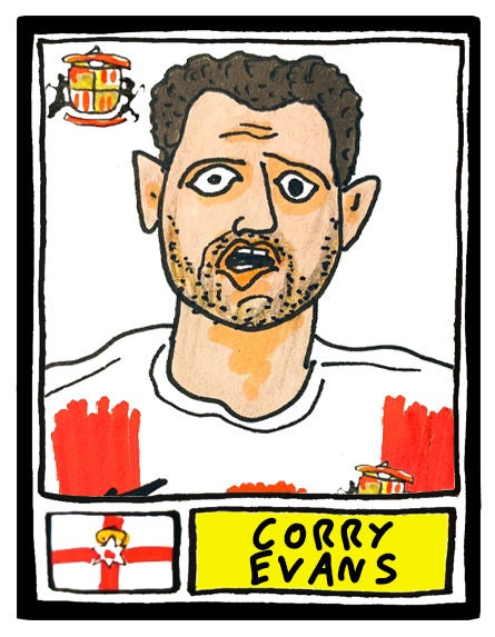 Sunderland Volume 2 - No Score Draws Stadium Of Light Edition - A3 print of 24 hand-drawn Panini-style doodles of SAFCs 2022 playoff-winners