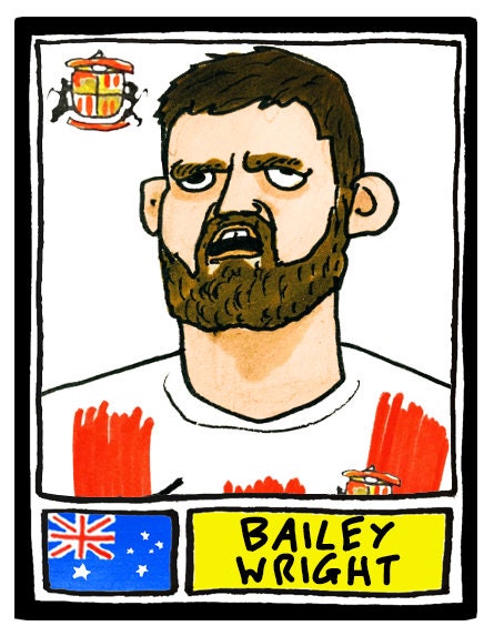 Sunderland Volume 2 - No Score Draws Stadium Of Light Edition - A3 print of 24 hand-drawn Panini-style doodles of SAFCs 2022 playoff-winners