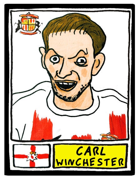 Sunderland Volume 2 - No Score Draws Stadium Of Light Edition - A3 print of 24 hand-drawn Panini-style doodles of SAFCs 2022 playoff-winners