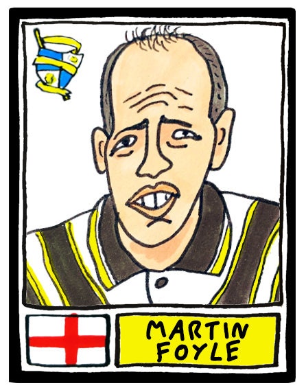 Port Vale - No Score Draws Valiants Edition - A3 print of 36 hand-drawn Panini-style Port Vale PVFC legends - Cheapskate football art