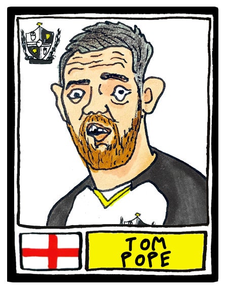 Port Vale - No Score Draws Valiants Edition - A3 print of 36 hand-drawn Panini-style Port Vale PVFC legends - Cheapskate football art