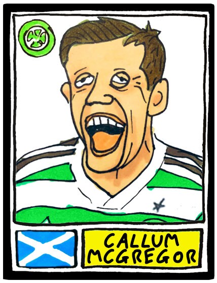 Celtic Volume 2 - No Score Draws Ange Edition UPDATED FOR 2023 - A3 print of 24 hand-drawn Panini-style doodles of Celtic's 22-23 Squad