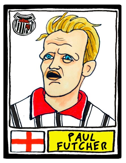 Grimsby Town - No Score Draws Mariners Edition - A3 print of 36 hand-drawn Wonky Panini-sticker-style GTFC Icons - Wonky Football Art