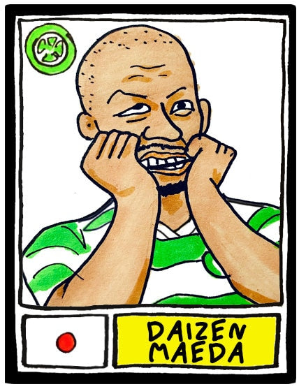 Celtic Volume 2 - No Score Draws Ange Edition UPDATED FOR 2023 - A3 print of 24 hand-drawn Panini-style doodles of Celtic's 22-23 Squad
