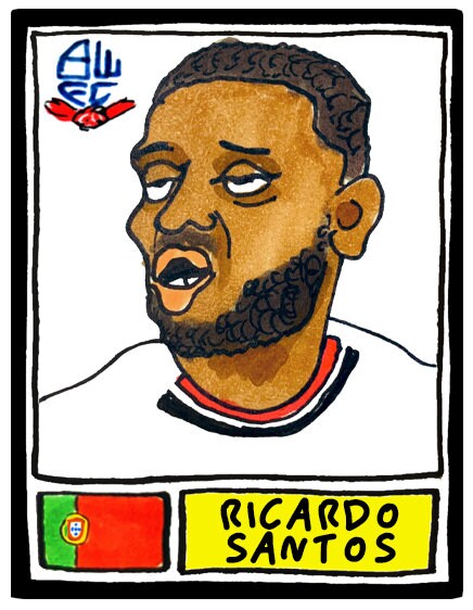 Bolton Wanderers Vol 2 - No Score Draws Wembley Edition - A3 print of 24 Wonky Panini-style Doodles Of BWFC's 2023 EFL Trophy-winning Squad