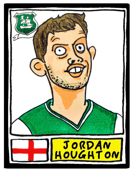 Plymouth Argyle Vol 2 - No Score Draws Pilgrims Going Up Edition - A3 print of 24 hand-drawn Panini-style Doodles of PAFC's League 1 Winners