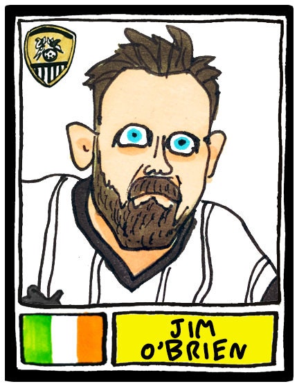 Notts County - No Score Draws Magpies Going Up Edition - A3 print of 24 hand-drawn Panini Doodles of NCFC's 22/23 Promotion Winners