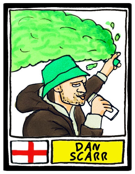 Plymouth Argyle Vol 2 - No Score Draws Pilgrims Going Up Edition - A3 print of 24 hand-drawn Panini-style Doodles of PAFC's League 1 Winners