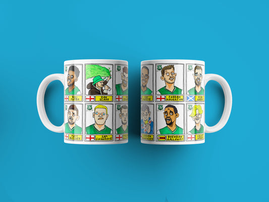 Plymouth Argyle Vol 2 No Score Draws Mug Set - Set of TWO 11oz Ceramic Mugs with Wonky Panini-style Doodles of PAFC's 22/23 League 1 Winners