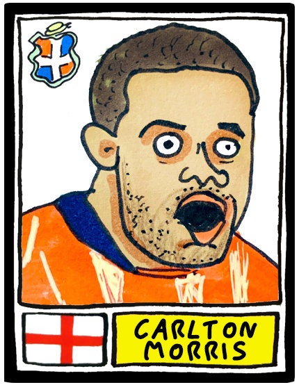 Luton Town Vol 2 - No Score Draws Hatters Going Up Edition - A3 print of 24 hand-drawn Panini Doodles of LTFCs 22/23 EPL Promotion Winners