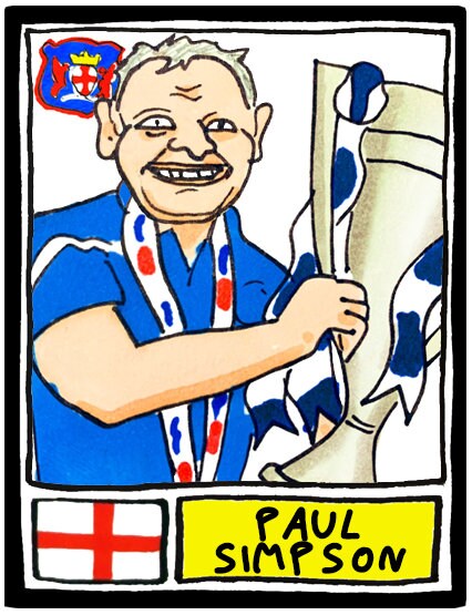 Carlisle United - No Score Draws Brunton Park Edition - A3 print of 24 hand-drawn Wonky Panini-Style Doodles Of CUFC's 22-23 Playoff-Winners