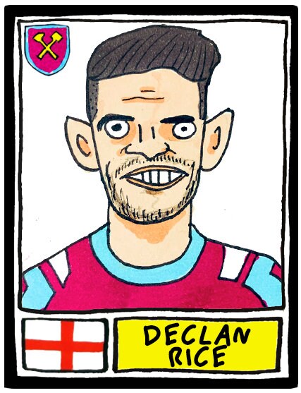 West Ham Vol 2 - No Score Draws Prague '23 Edition - A3 print of 24 hand-drawn Wonky Panini-Doodles Of WHU's 22-23 Conference League Winners