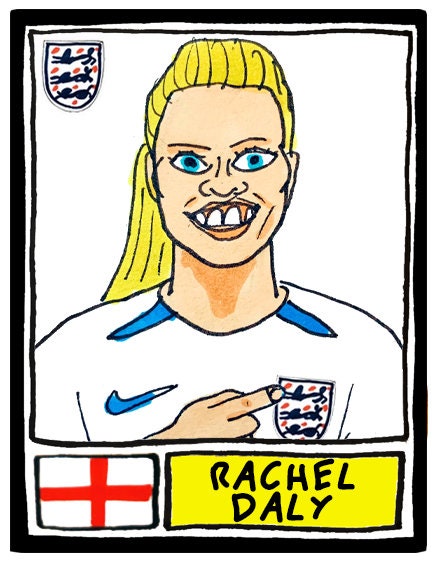 England Lionesses Vol 2 - No Score Draws Lionesses '23 Edition -A3 print of 24 wonky Panini-style doodles of England World Cup 2023 Squad